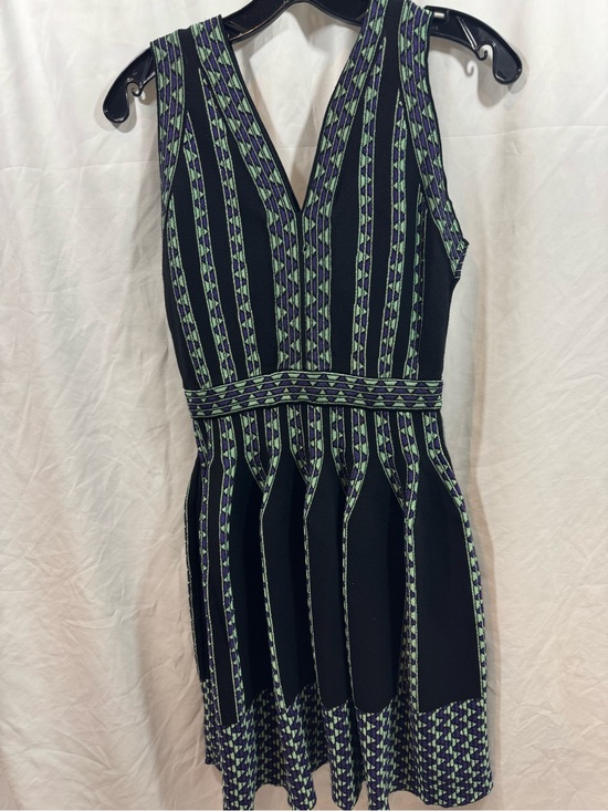 Missoni Dresses & Skirts - Missoni Black Mini Dress with Green and Purple Trim 42